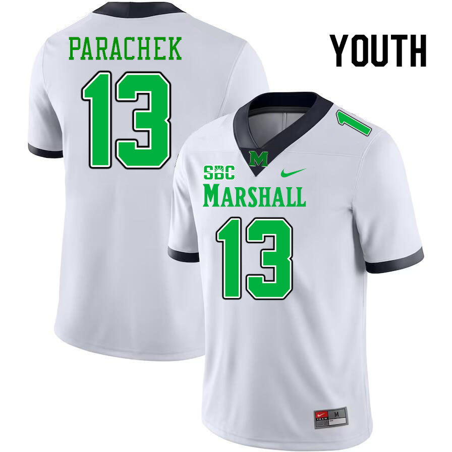 Youth #13 Colin Parachek Marshall Thundering Herd SBC Conference College Football Jerseys Stitched-W